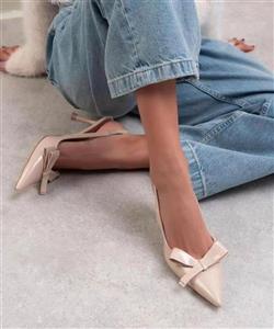 کفش زنانه پاشنه بلند مجلسی پاپیونی ترند کد k012030