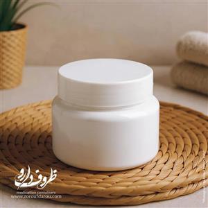 قوطی کرم درب پیچ 230 گرمی - سفید / 100 عددی