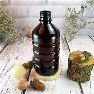 بطری پلاستیکی پت یک لیتری خط‌ دار گرد دهانه 28 - تک فروشی