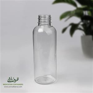 بطری پلاستیکی پت 120 سی سی گرد دهانه 24 - شفاف / تک فروشی