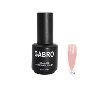ژل لاک 15 میل گابرو کد 204 رابر بیس رنگی  GABRO
