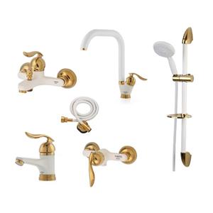 ست شیرآلات فاخته مدل قهرمان سازه کدST-2KH مجموعه 6 عددی