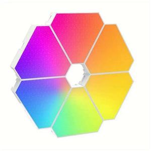 نور ثابت ال ای دی طرح گیمینگ سه ضلعی مدل 6pcs