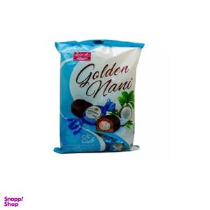 تافی شیری با مغزی نارگیل و روکش شکلاتی Golden Nani شیرین عسل وزن 400 گرم