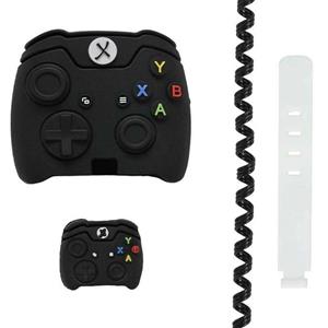 محافظ کابل وال کیس طرح دسته بازی به همراه محافظ شارژر دیواری 33 وات شیائومی مجموعه 4 عددی