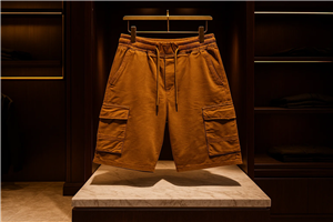 شلوارک بیرونی کتان ۶ جیب قهوه ای مردانه | کیفیت بالا