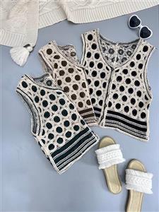 وست زنانه خارجی قلاب دوزی ۵۳۶۸