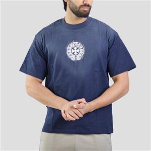 تیشرت باکسی کروم هارتز کد Qsh-559d2 رنگ زغالی