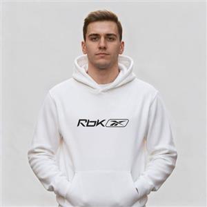 هودی سفید طرح برند ریباک reebok | استایل اسپرت و مینیمال | کد BR151