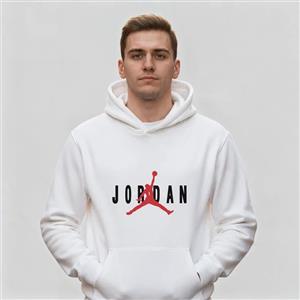 هودی سفید طرح برند ایرجردن Air Jordan | استایل اسپرت | کد BR038