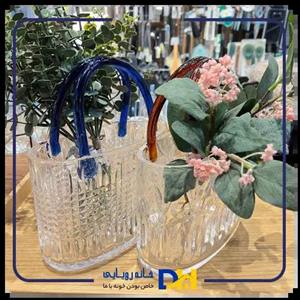 گلدان کریستال طرح کیف دستی FLOWER
