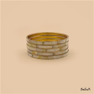 النگو برنج و صدف نیم سانت 5 عددی