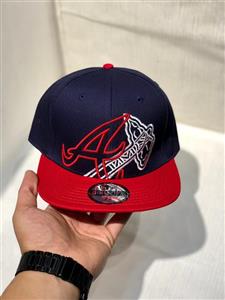 کلاه کپ برند New Era فیت بک سایز 1/4 7 طرح A طوسی قرمز