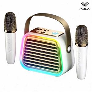 اسپیکر پرتابل بلوتوثی آئولا AULA K20 همراه دو میکروفن کاراکوئه