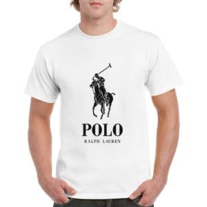 تیشرت آستین کوتاه سفید طرح برند پولو POLO | استایل اسپرت | کد BR070