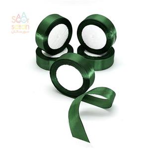 روبان دو و نیم سانتی ساتن سبز پررنگ 25 یارد