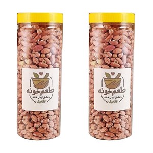 بادام زمینی ارگانیک طعم خونه - 800 گرم بسته 2 عددی