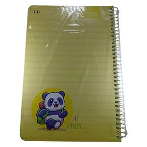 دفتر 80 برگ جلد سخت پایاپاب طرح پاندا