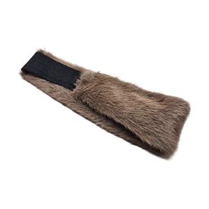 هدبند زمستانی پشمی مدل روسی رنگ قهوه ای