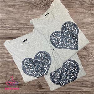 تیشرت لانگ night wear طوسی