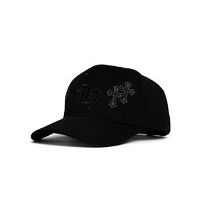 کلاه بیسبالی کتان تراکر B500 پچ Chrome Hearts طرح CH