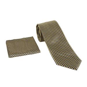 ست کراوات و دستمال جیب چهارخونه 98135