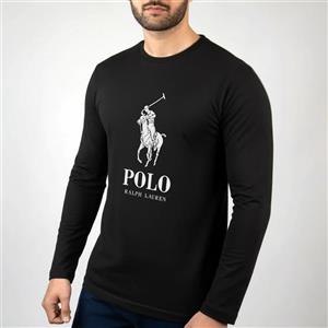 تیشرت آستین کوتاه مشکی طرح برند پولو POLO | استایل اسپرت | کد BR069