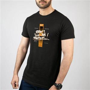 تیشرت آستین کوتاه مشکی طرح Brooklyn Street | استایل اسپرت | کد T070