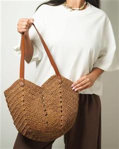 کیف دست دوز رافیا مدل لاله