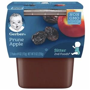 پوره میوه طعم سیب آلو گربر مدل natural وزن 226 گرم مناسب 6 ماهگی به بعد K2S