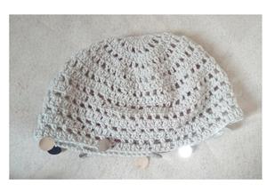 کلاه توری ترند قلاب بافی پولک دوزی مدل نایریکا