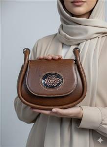 کیف مینا چرم ترکیب با فلز-چرم گابای