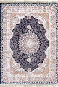 فرش داریوش 1500 شانه کلکسیون مینیاتور کد D1539 زمینه سورمه ای (برجسته)