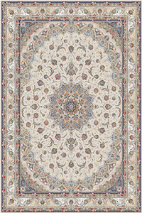 فرش ستاره کویر یزد 1000 شانه کلکسیون عالی قاپو کد HA50 زمینه 3022 (برجسته)