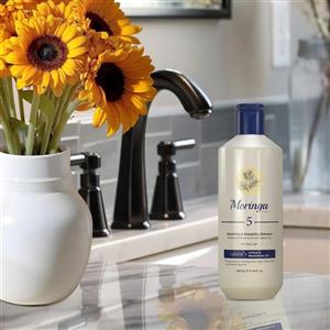 شامپو مو مورینگا امو مدل S05 مناسب برای موهای وزدار، مجعد و فر حجم 200 میلی لیتر HUK