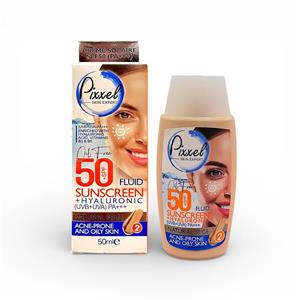 کرم ضدآفتاب رنگ بژ طبیعی پیکسل مناسب پوست چرب و مختلط 50ml