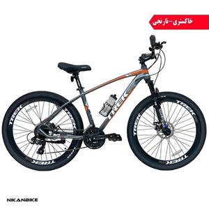 دوچرخه کوهستان ترک وان سایز 27.5 مدل T-10000 دیسکی (24 دنده) کد 1034015 خاکستری نارنجی