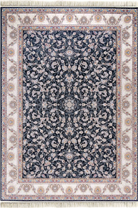فرش داریوش 1500 شانه کلکسیون مینیاتور کد D1525 زمینه سورمه ای (برجسته)