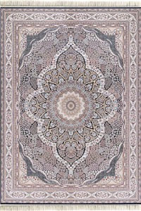 فرش داریوش 1500 شانه کلکسیون مینیاتور کد D1527 زمینه سورمه ای (برجسته)