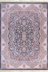 فرش داریوش 1500 شانه کلکسیون مینیاتور کد D1529 زمینه سورمه ای (برجسته)