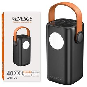پاور بانک فست شارژ ایکس انرژی X-840L QC3.0 PD 65W ظرفیت 40000 میلی آمپر ساعت