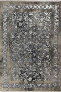 فرش کاشان 700 شانه کلکسیون آرین کد 70021 زمینه نقره ای-دودی (برجسته)