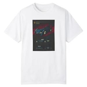 تی‌شرت آستین کوتاه زنانه مدل ماشین 1995 بتمن رنگ سفید