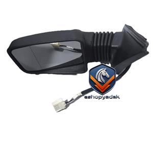 آینه برقی چپ تاشو دستی با واشر لاستیکی و پایه مربوطه - GLX - پژو 405 - شرکتی ایساکو