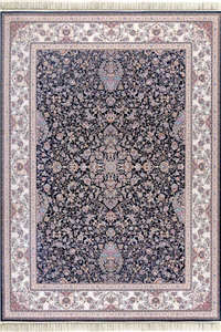فرش داریوش 1500 شانه کلکسیون مینیاتور کد D1531 زمینه سورمه ای (برجسته)
