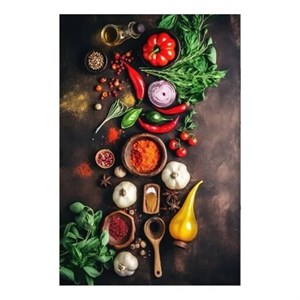 فرش ماشینی چاپی | فرشینه هازان ترک طرح آشپزخانه مدرن  (پس کرایه)