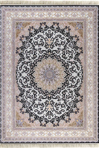 فرش داریوش 1500 شانه کلکسیون مینیاتور کد D1545 زمینه سورمه ای (برجسته)