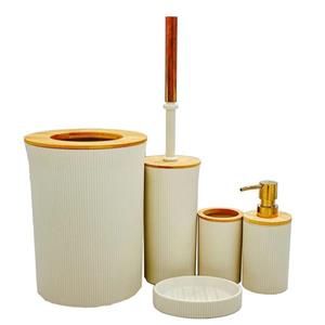 ست سرویس بهداشتی 5 پارچه لیمون مدل بامبو کد DH92