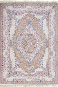 فرش داریوش 1500 شانه کلکسیون مینیاتور کد D1540 زمینه ترمه ای (برجسته)