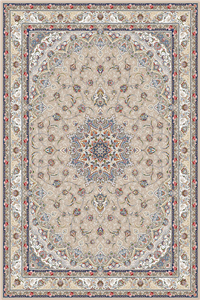 فرش ستاره کویر یزد 1000 شانه کلکسیون عالی قاپو کد HA50 زمینه 3012 (برجسته)